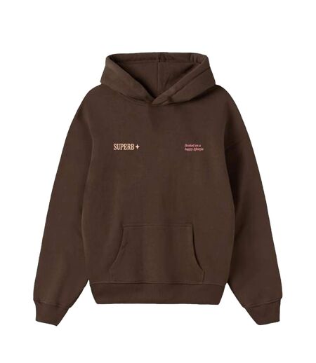 Don't call me baby Hoodie Brushed Oversize Brown SUPERB woman