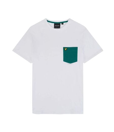 T-shirt Homme Blanc Vert Lyle & Scott