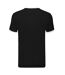 Mens Ringer Contrast T-shirt Black White Fruit Of The Loom-2
