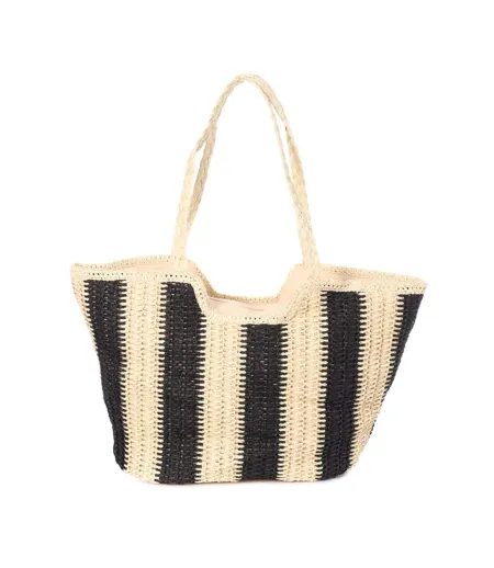 Sac de plage naturel/noir femme gérard pasquier