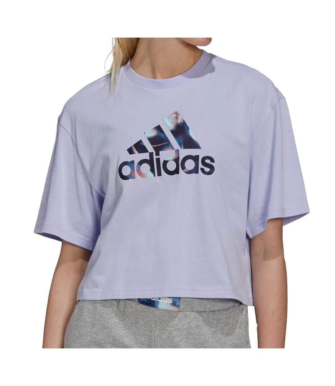 T-shirt Cop Top Violet Femme Adidas Uforu - L-1