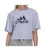 T-shirt Cop Top Violet Femme Adidas Uforu - L