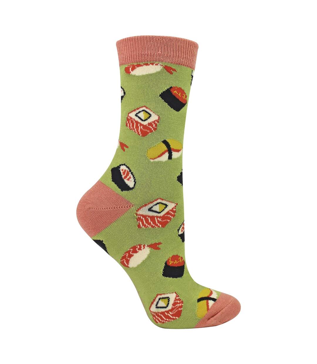 Miss Sparrow - Chaussettes Fantaisie Femme Bambou Motif Sushi Douces Cadeau-1