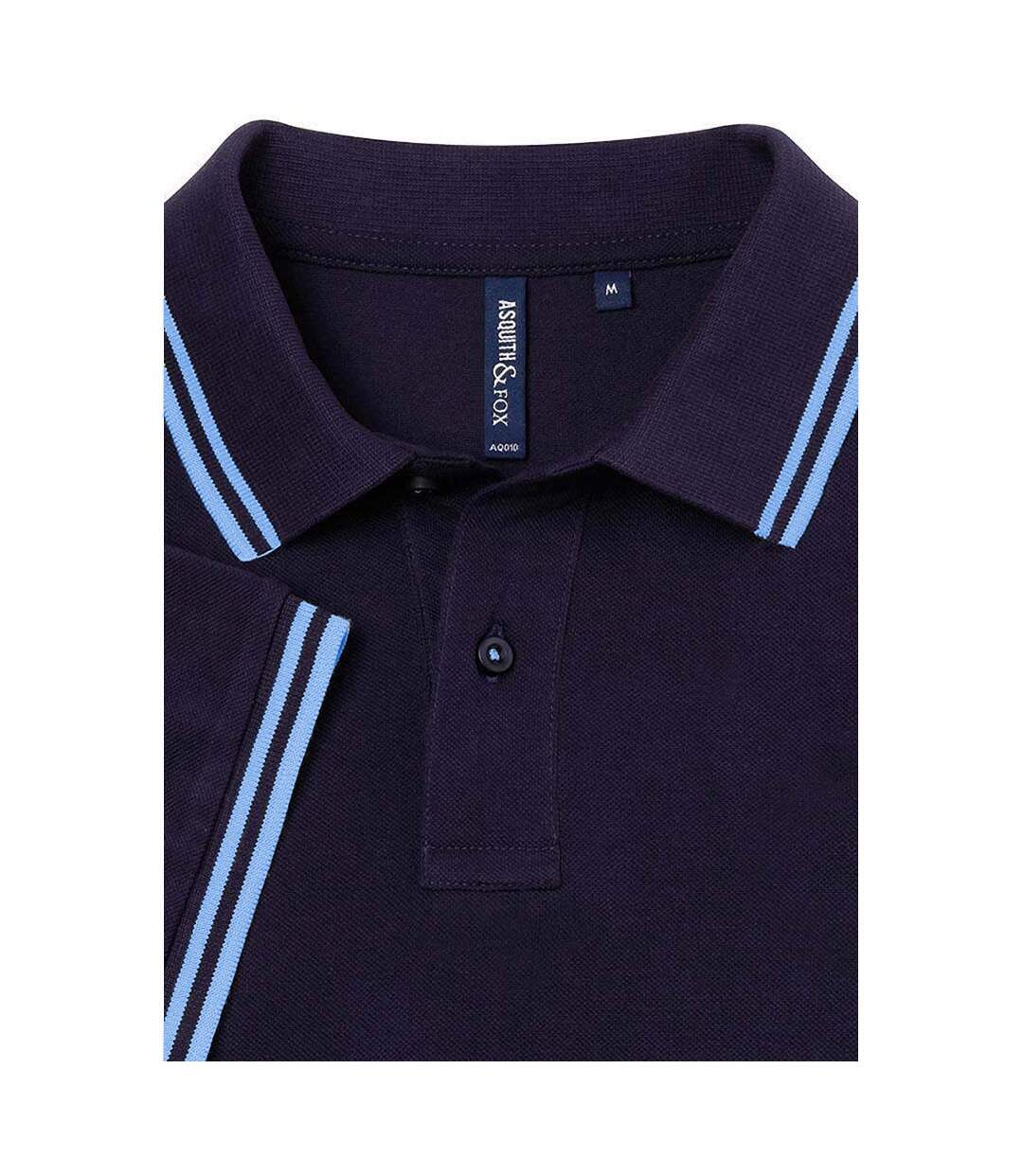 Polo homme bleu marine/bleu clair Asquith & Fox-2