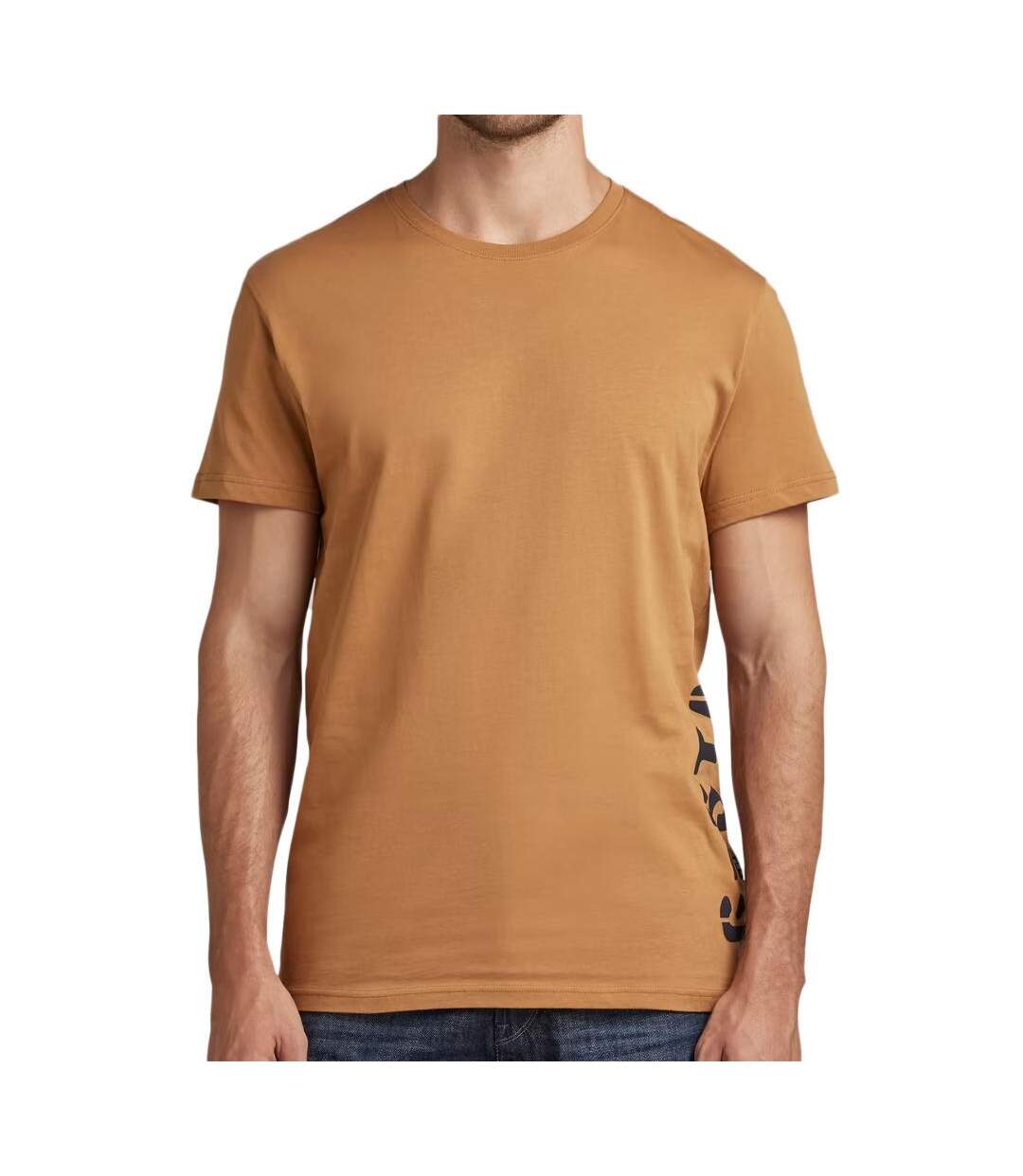 T-shirt Marron Homme G-Star Raw Side Stencil - L