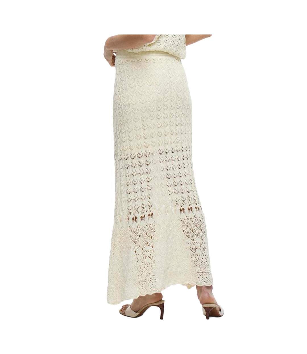 Jupe beige vila femme vidolise ankle-2