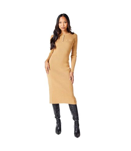 Robe mi-longue femme brun-beige Principles