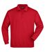 Sweat-shirt col polo - homme - JN041 - rouge-1