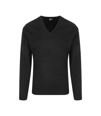 PRO RTX Mens Pro Acrylic V Neck Sweater (Black)