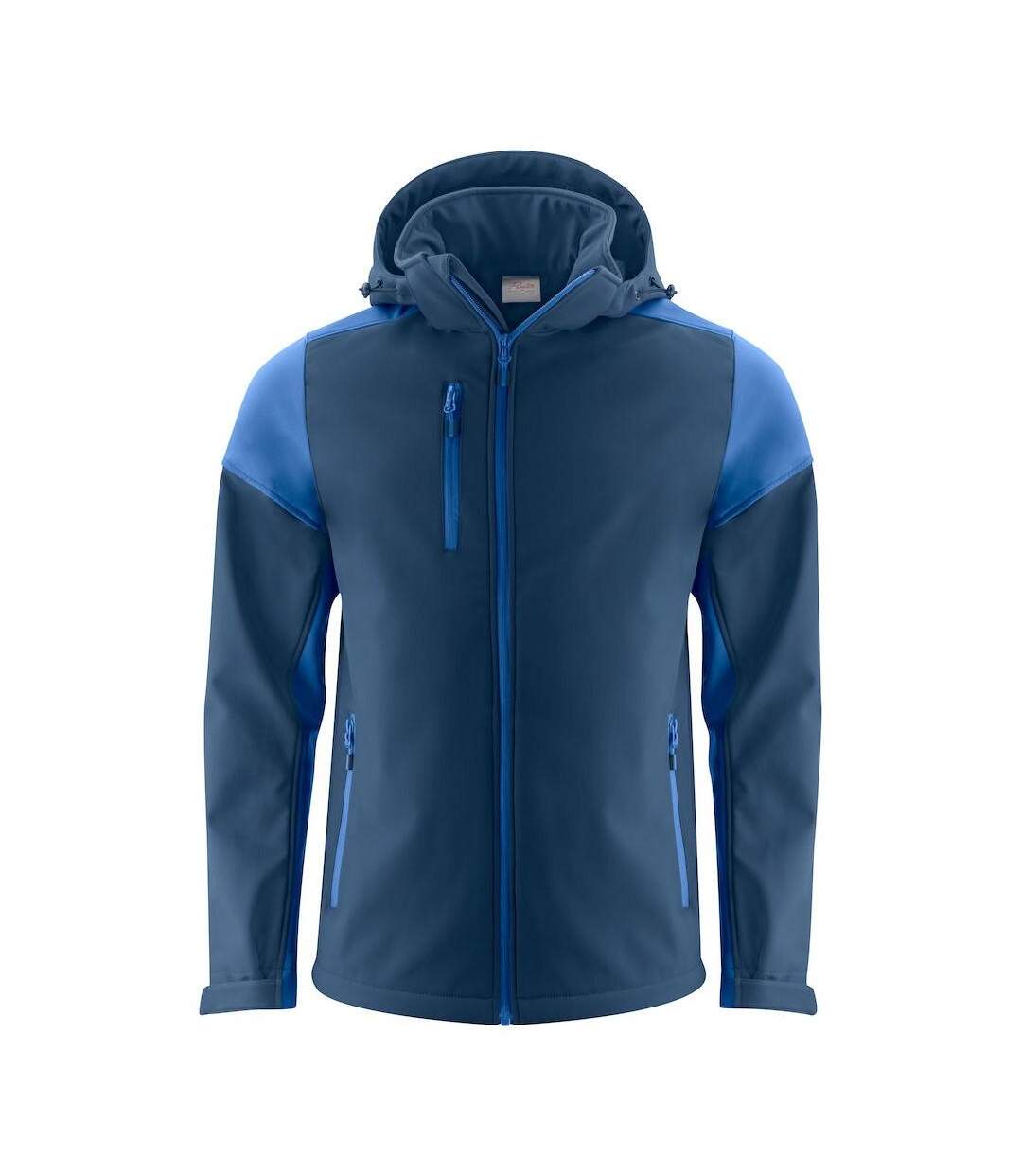 Mens Prime Soft Shell Jacket Navy Cobalt Blue Printer-1