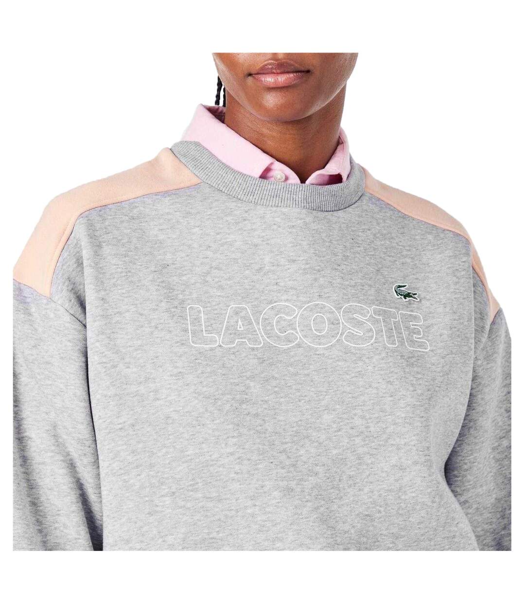 Sweat Femme Argenté Lacoste-4