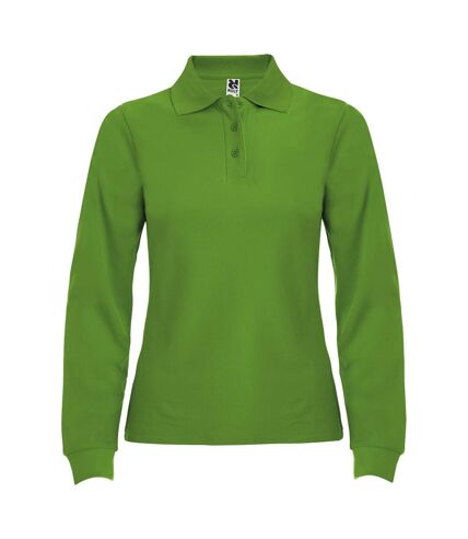 Roly Womens/Ladies Estrella Long-Sleeved Polo Shirt (Grass Green)