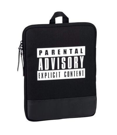 Children/Youth Parental Advisory Logo Design Tablet/Laptop Bag (10.6in) (Black/White) (10.6in) - UTSG10497