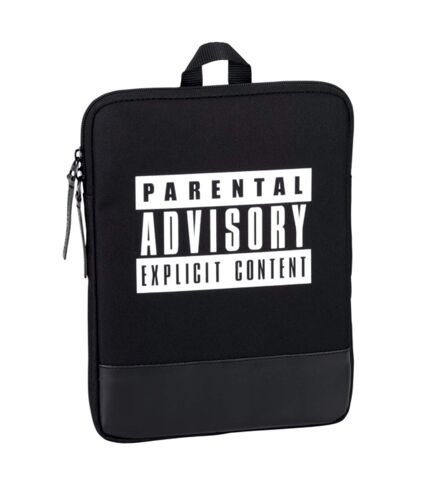 Children/Youth Parental Advisory Logo Design Tablet/Laptop Bag (10.6in) (Black/White) (10.6in) - UTSG10497