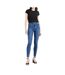 Womens/ladies Mile High Cotton Blend Super Skinny Jeans Denim Blue Denim Levis-4