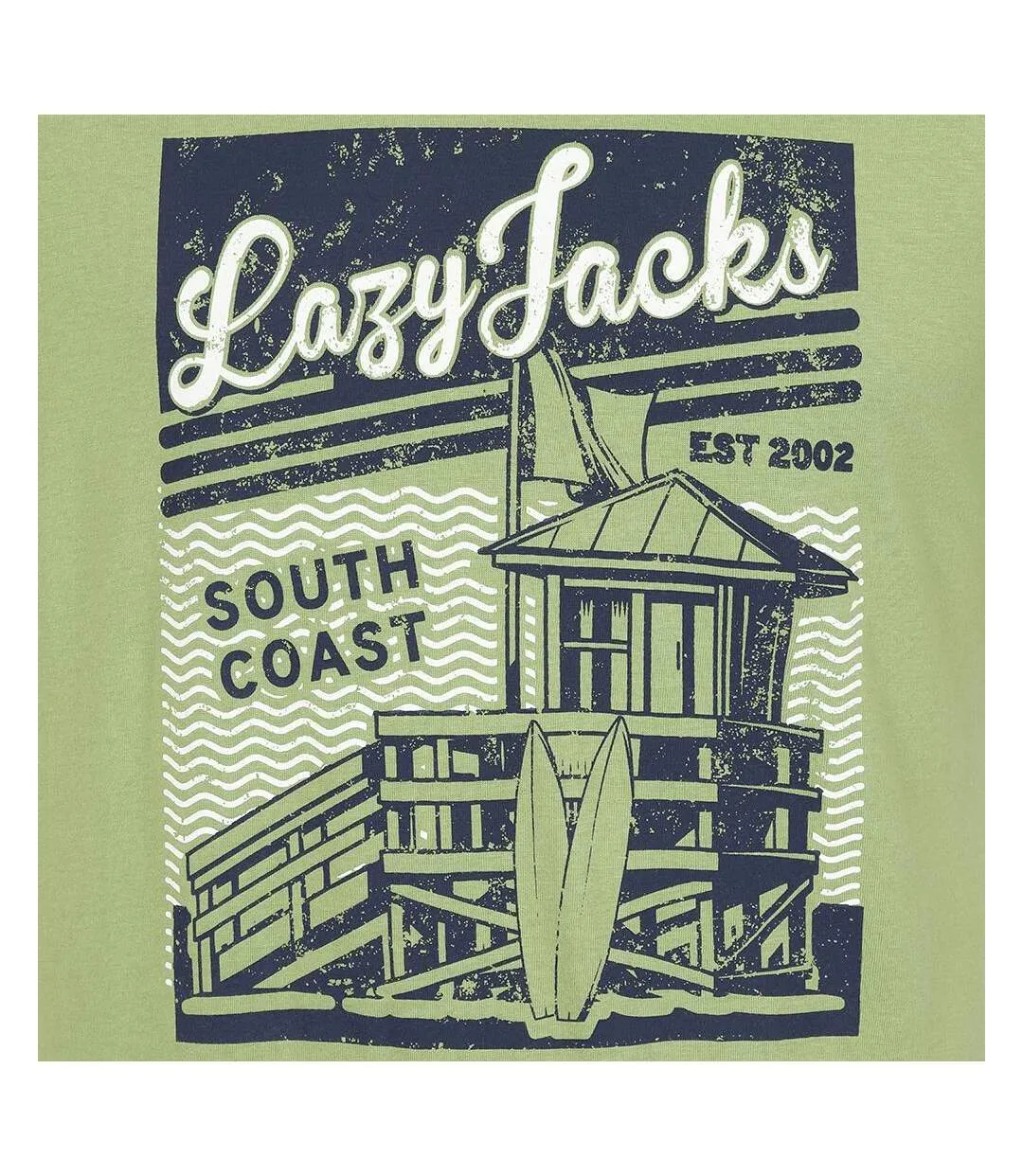 T-shirt Motif/style Imprimé Homme Vert Clair Lazy Jacks-2
