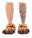 Mens Monster Claw Plush 3d Slippers Brown Slumberzzz-1