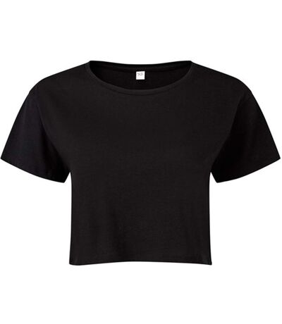 T-shirt court crop top - Femme - TR019 - noir