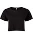 T-shirt court crop top - Femme - TR019 - noir