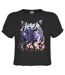 Womens/ladies Neon Art Mineral Slayer Crop Top Charcoal Amplified-1
