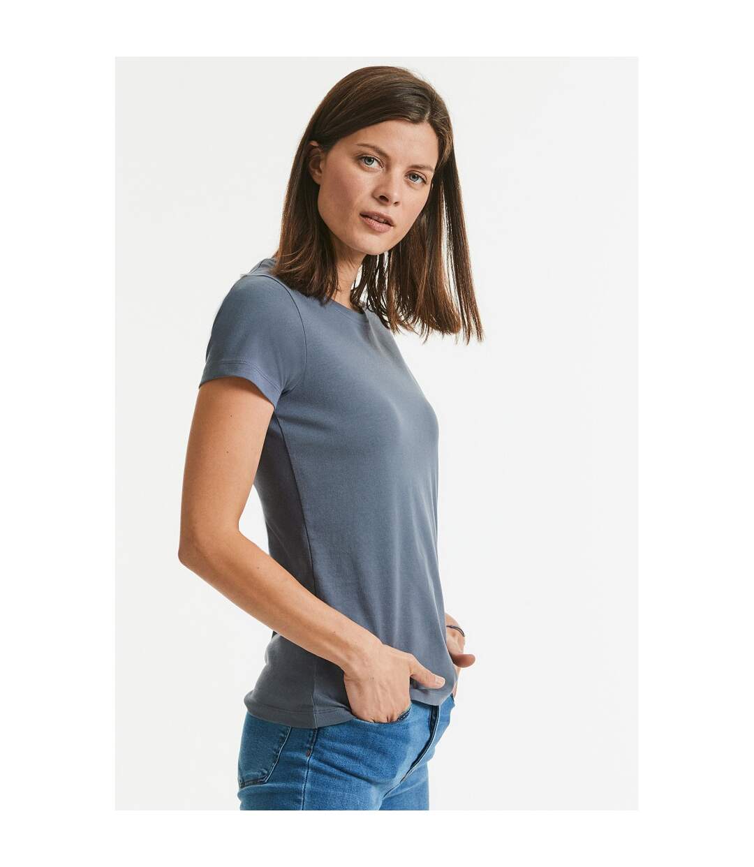 T-shirt femme gris Russell