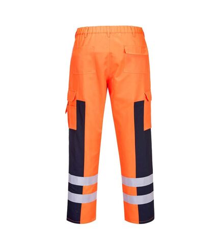 Portwest Mens Service Ballistic Hi-Vis Pants (Orange/Navy) - UTPW440