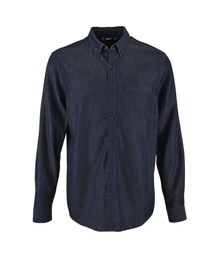 SOLS Mens Barry Long Sleeve Denim Shirt (Denim Brut) - UTPC3062