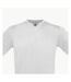 Mens exact v neck t-shirt white B&C