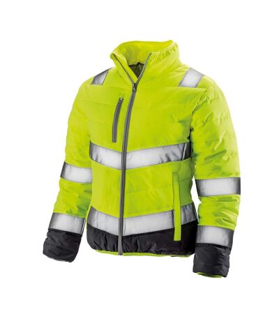 Result Womens/Ladies Safe-Guard Soft Safety Jacket (Fluorescent Yellow/Grey) - UTPC3162