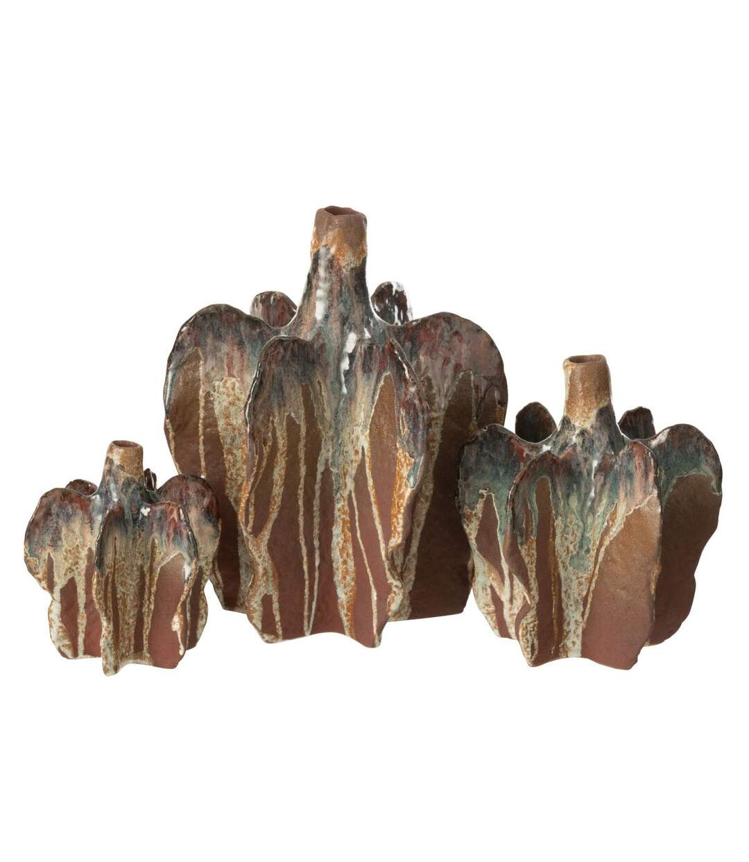 Vase Déco en Céramique Naga 15cm Rouille-2