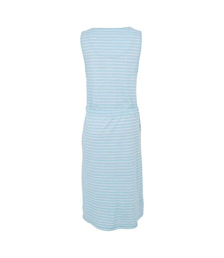 Womens/ladies ariena painterly stripe casual dress chambray blue/white Regatta