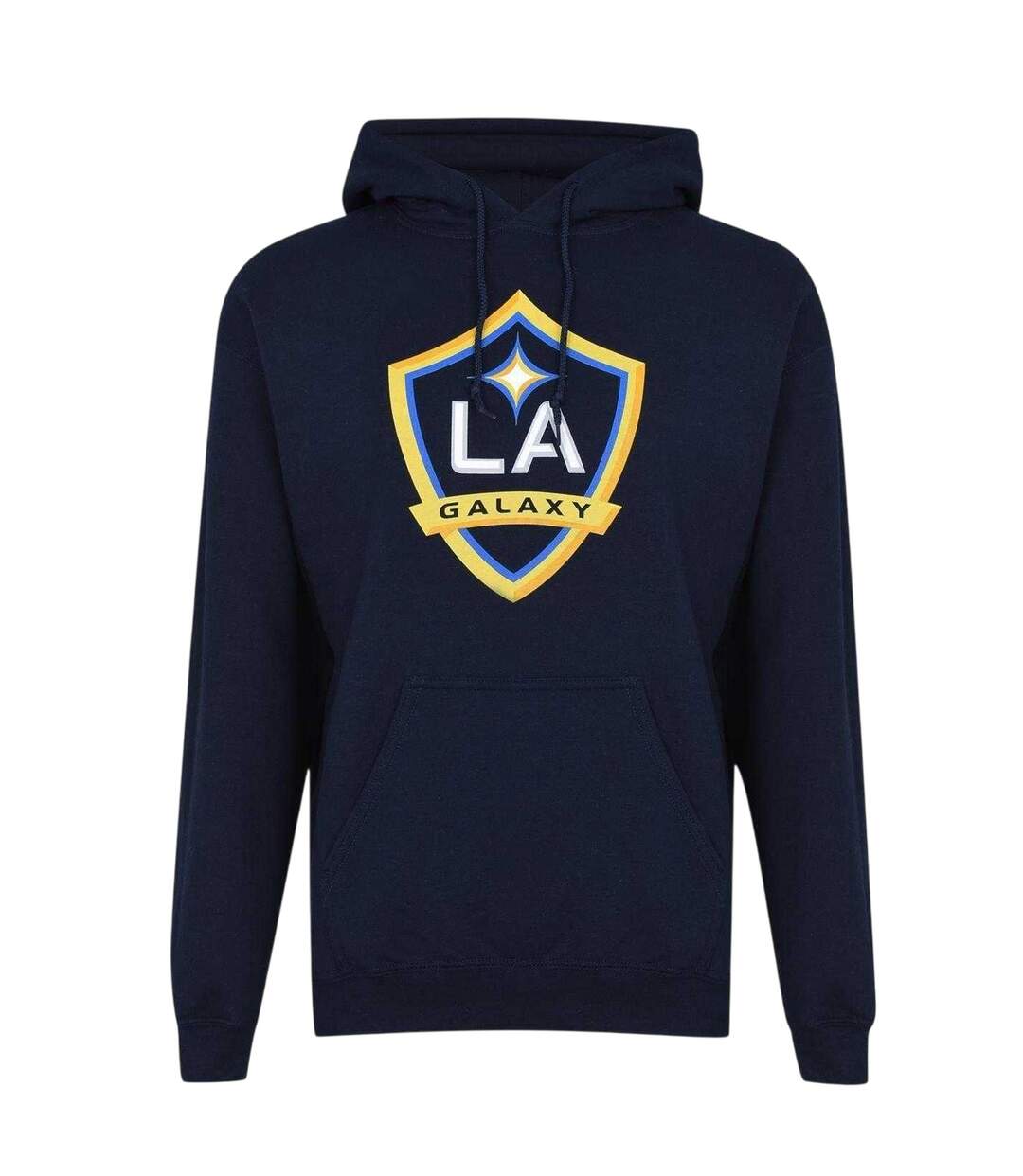 Mens Logo Drawstring Hoodie Navy LA Galaxy-1