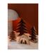 Sapin Déco en Bois Cosy 35cm Marron-3