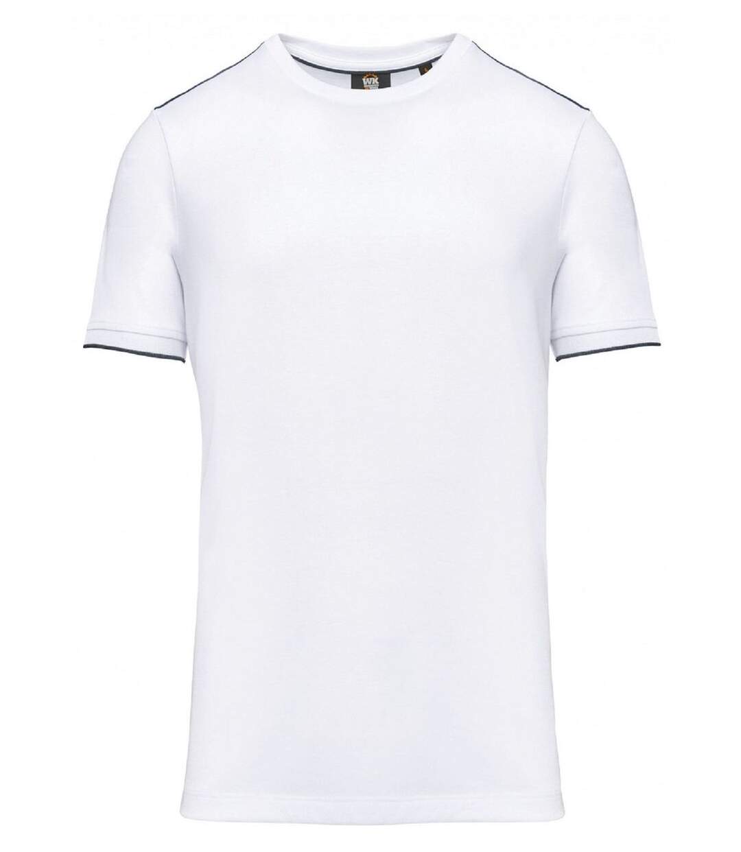 T-shirt professionnel DayToDay pour homme - WK3020 - blanc et bleu marine