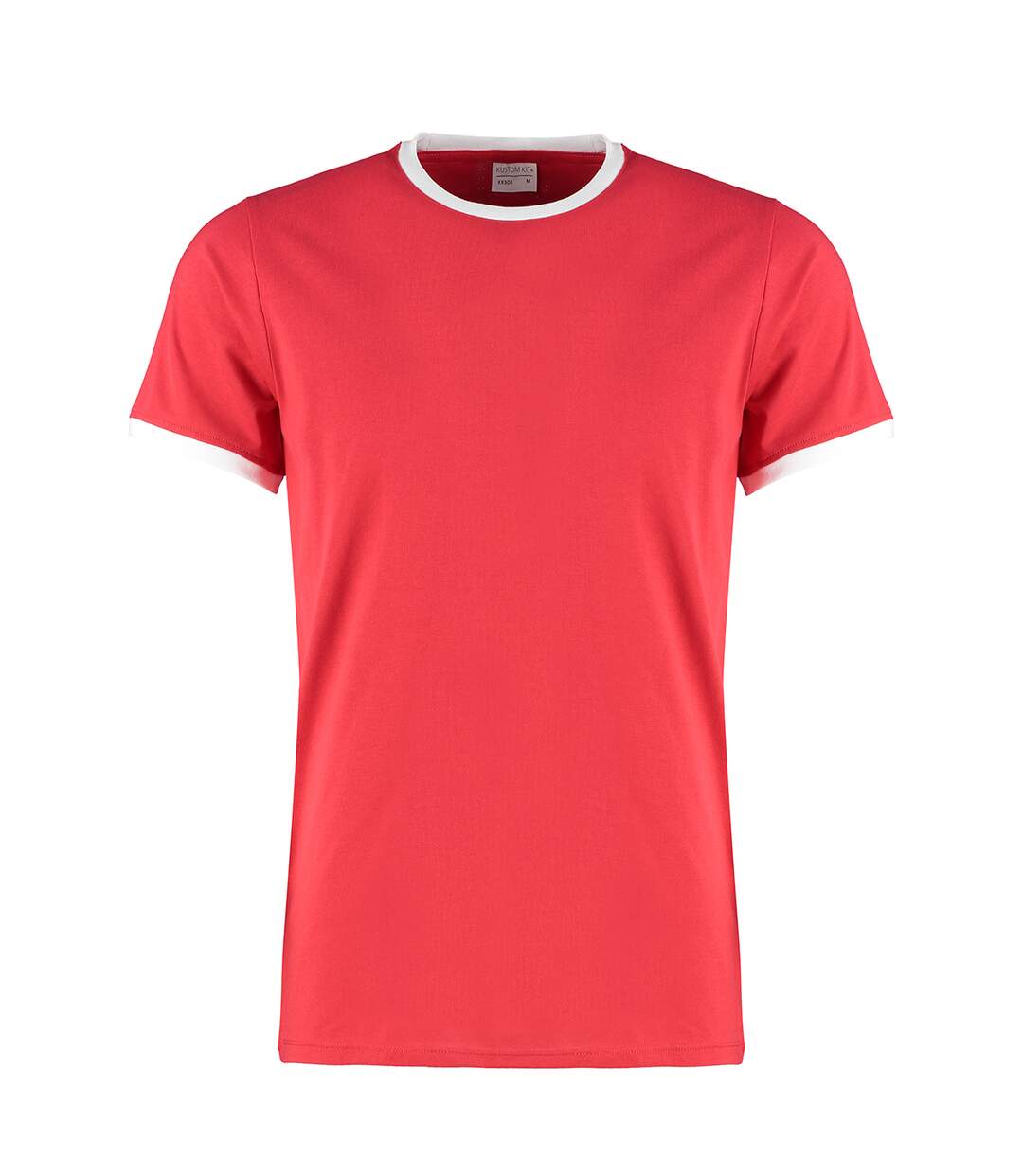 T-shirt ringer homme rouge / blanc Kustom Kit-1