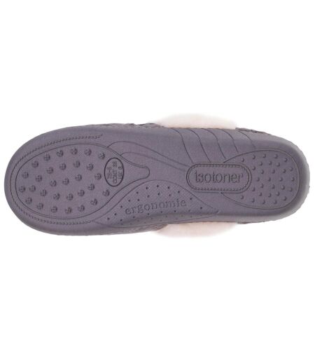 Isotoner Chaussons Mules femme ultra confortables et légères (technologie everywear™ ), faciles à enfiler