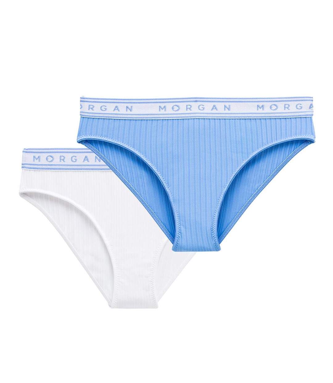 Lot de 2 slips bleu & blanc Jess-1