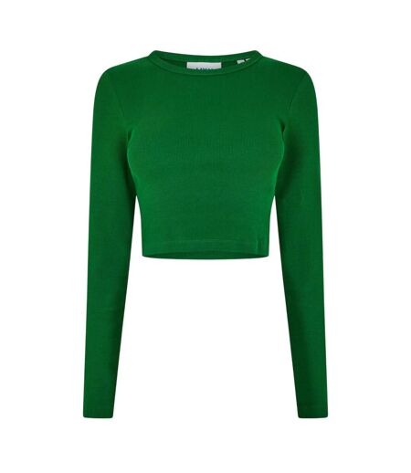 T-shirt Court Manches Longues Feline Femme Vert JJXX