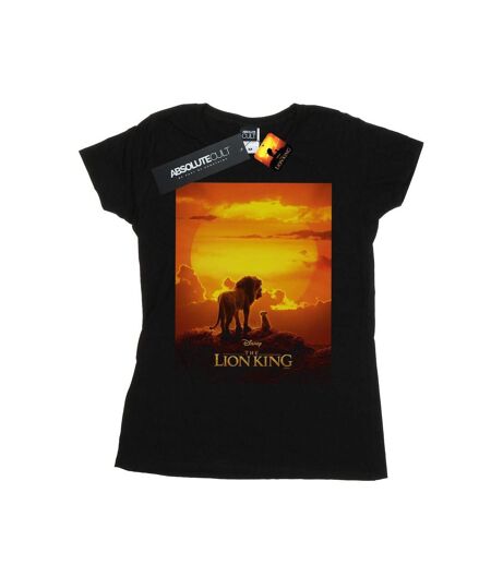 Disney - T-shirt THE LION KING MOVIE SUNSET POSTER - Femme (Noir) - UTBI25100