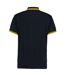 Kustom Kit Mens Tipped Cotton Pique Polo Shirt (Navy/Yellow) - UTPC6302