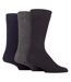 3 Pack Mens Plain and Patterned Bamboo Socks - Soft Breathable Everyday Comfort-1