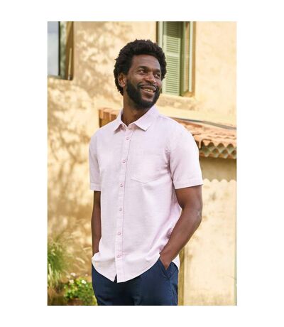 Mens lowe linen blend shirt dusky purple Mountain Warehouse