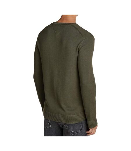 Pull kaki homme tommy hilfiger slim essntls - s