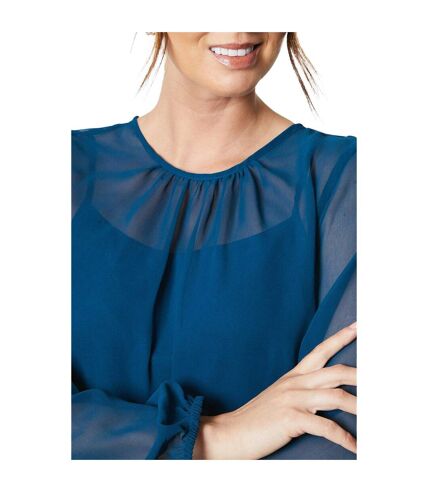 Blouse femme bleu sarcelle Principles