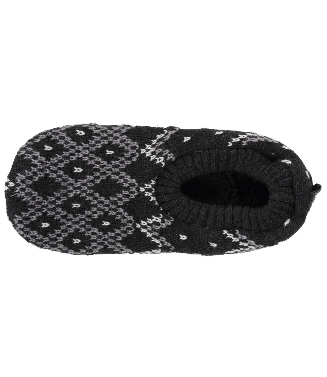 Isotoner Chaussettes d'intérieur homme maille jacquard, picots antidérapants-2