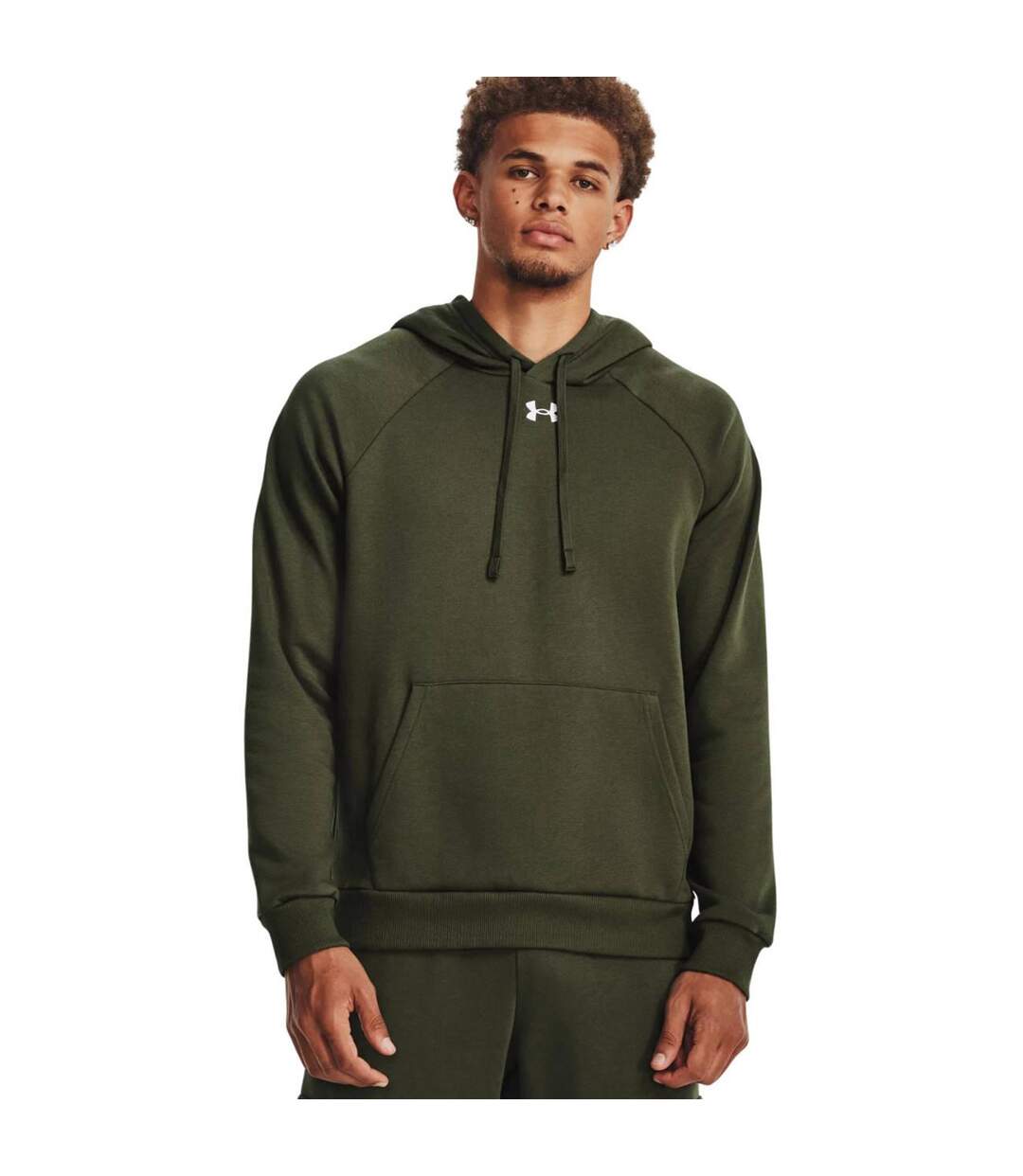 Sweat À Capuche Rival Homme Vert Under Armour-1