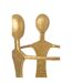 Statue Figurine en Métal 3 Men 150cm Doré-3