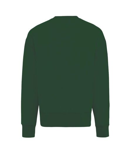Unisex adult kruger recycled cotton crew neck relaxed fit sweatshirt forest green Iqoniq