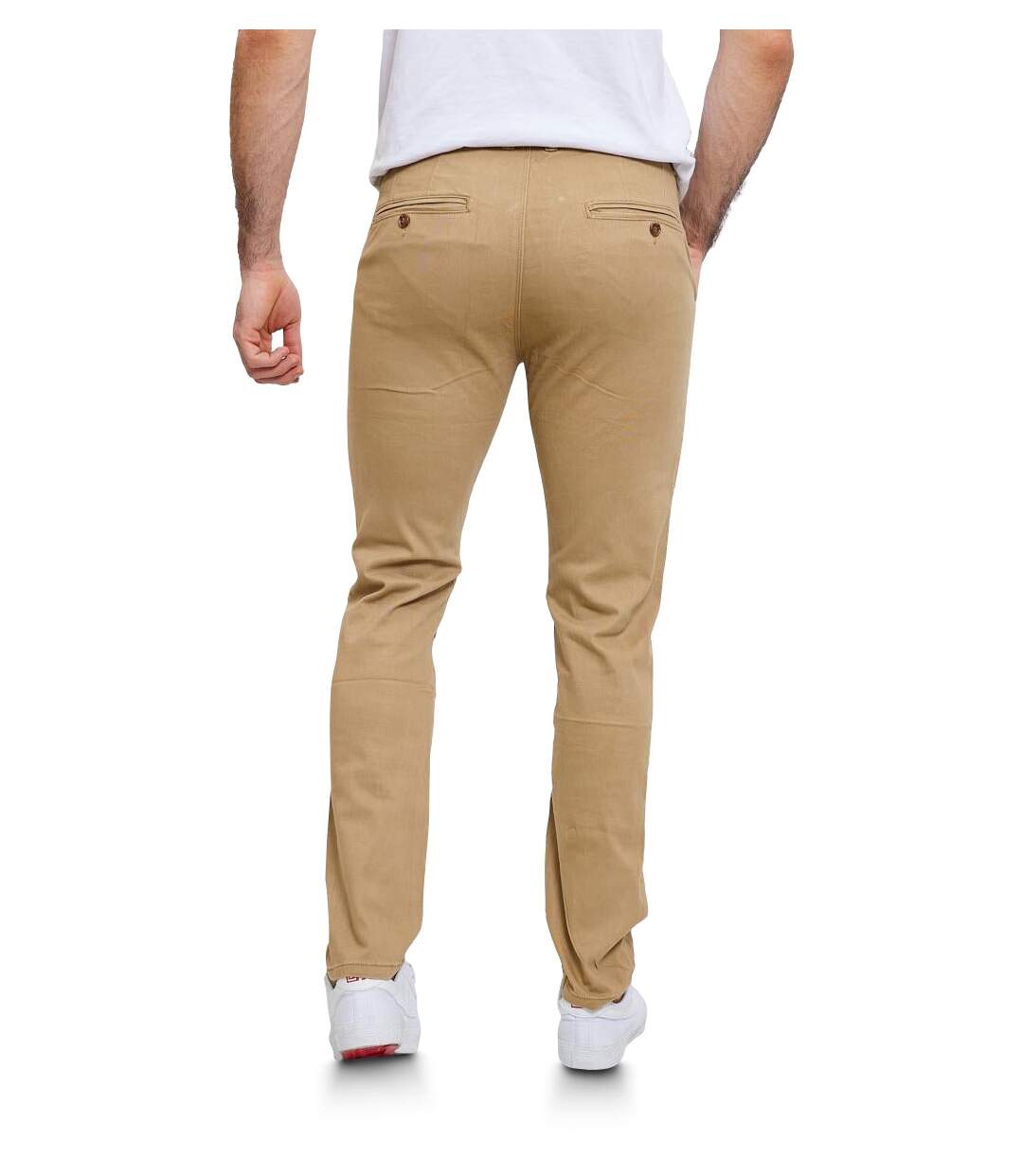 Pantalon homme chino slim de couleur marron-2