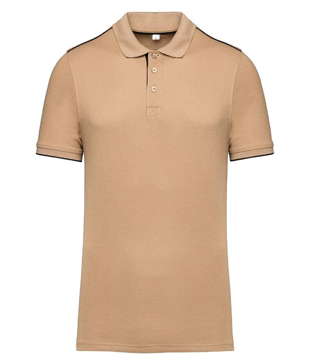 Polo professionnel DayToDay pour homme - WK270 - beige camel et noir